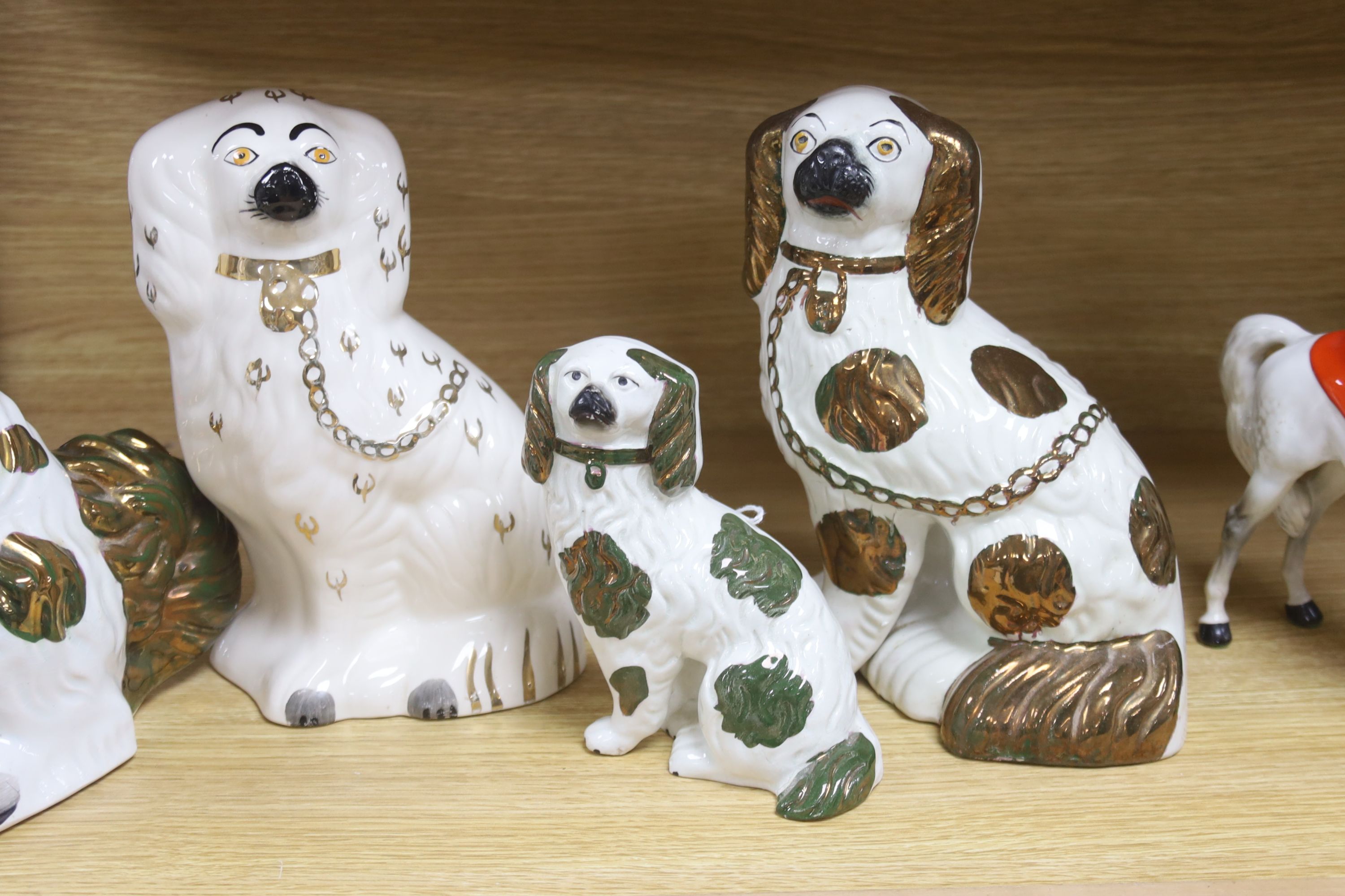 Victorian Staffordshire chimney dogs